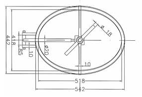 A16 Tank Manway top dimensions