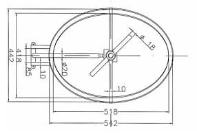 A16 Tank Manway top dimensions