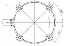 D2 Pressure Manway top dimensions