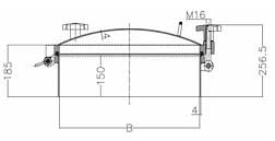 D3 Pressure Manway side dimensions